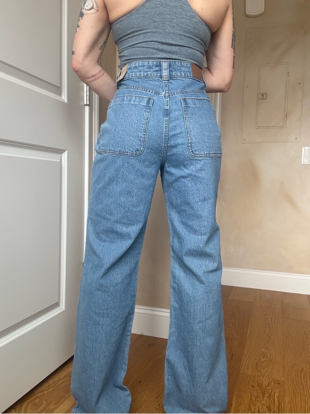 Madewell Women’s High-rise flare Blue Denim Jeans NWT - Picture 4 of 4